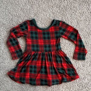Little Sleepies Play Plaid Long Sleeve Dress w/built in Bodysuit - 18-24 Mths